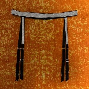 Black Rhinestone VS Garter Belt